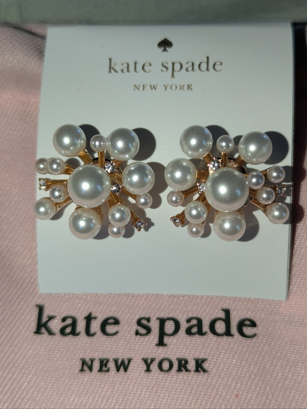 NWT Kate Spade Pearl Cluster Stud Earrings